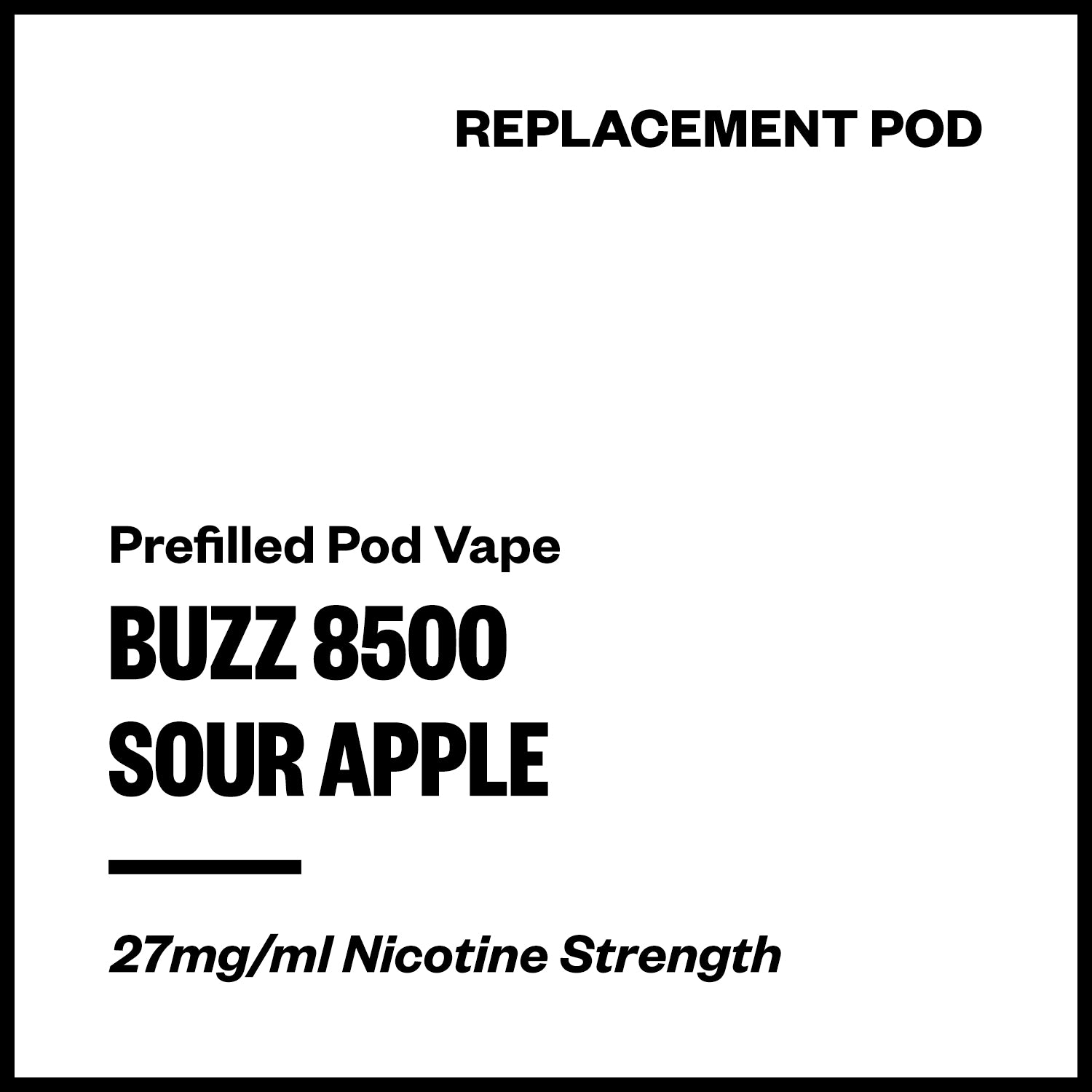 buzz-8500-pod-sour-apple.jpg Buzz 8500 Replacement Pods - Sour Apple - Image 1