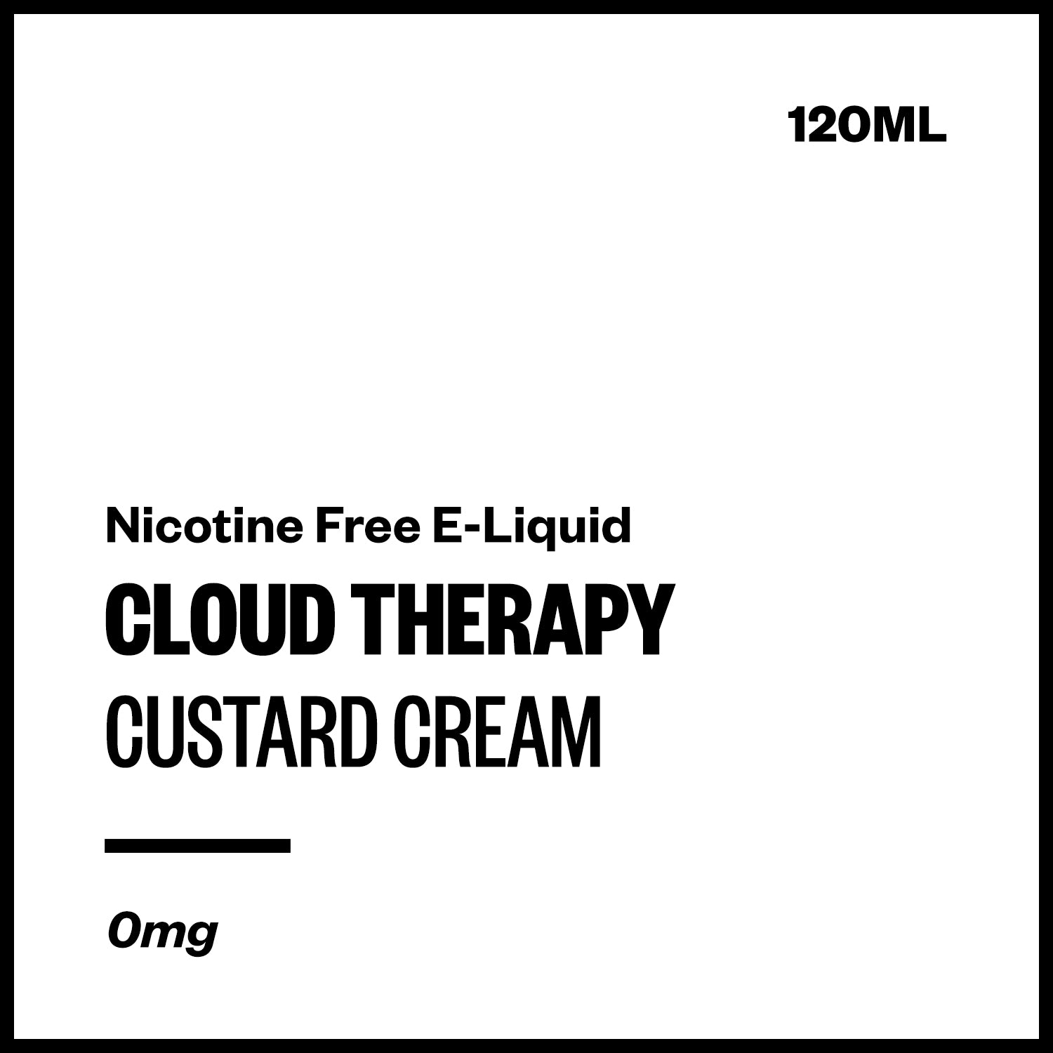 ct-custard-cream-freebase-no-nicotine.jpg Cloud Therapy - Custard Cream (Nicotine Free E-Liquid 120ml) - Image 1