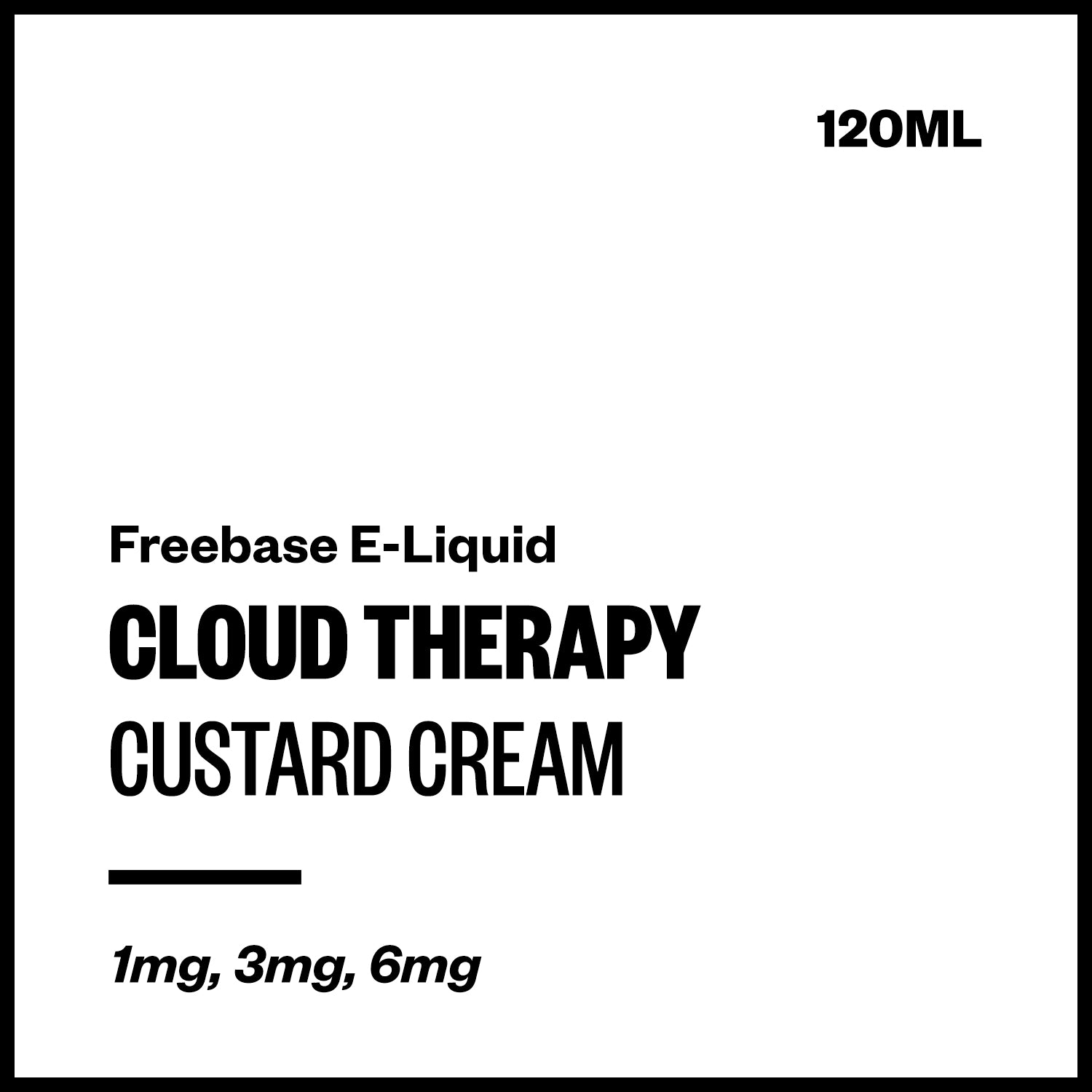 ct-custard-cream-freebase-with-nicotine.jpg Cloud Therapy - Custard Cream (Freebase E-Liquid 120ml) - Image 1