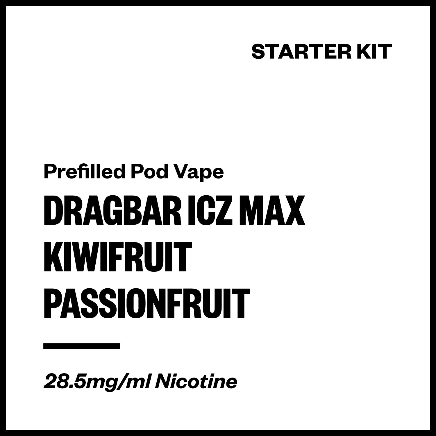 dragbar-icz-max-kit-kiwifruit-passionfruit.jpg Dragbar ICZ Max - Kiwifruit Passionfruit (Starter Kit) - Image 1