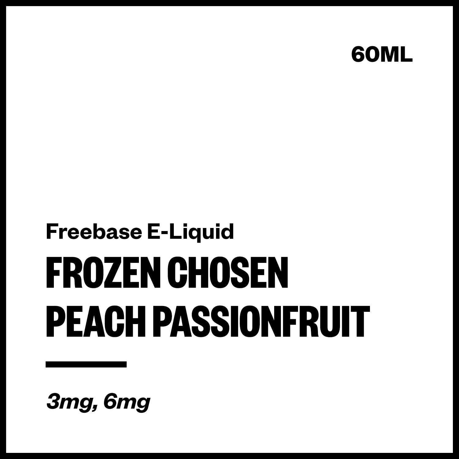 frozen-chosen-freebase-peach-passionfruit_c76413e5-4c82-41da-aab6-c826a779e149.jpg Frozen Chosen - Peach Passionfruit (Freebase E-Liquid 60ml) - Image 1