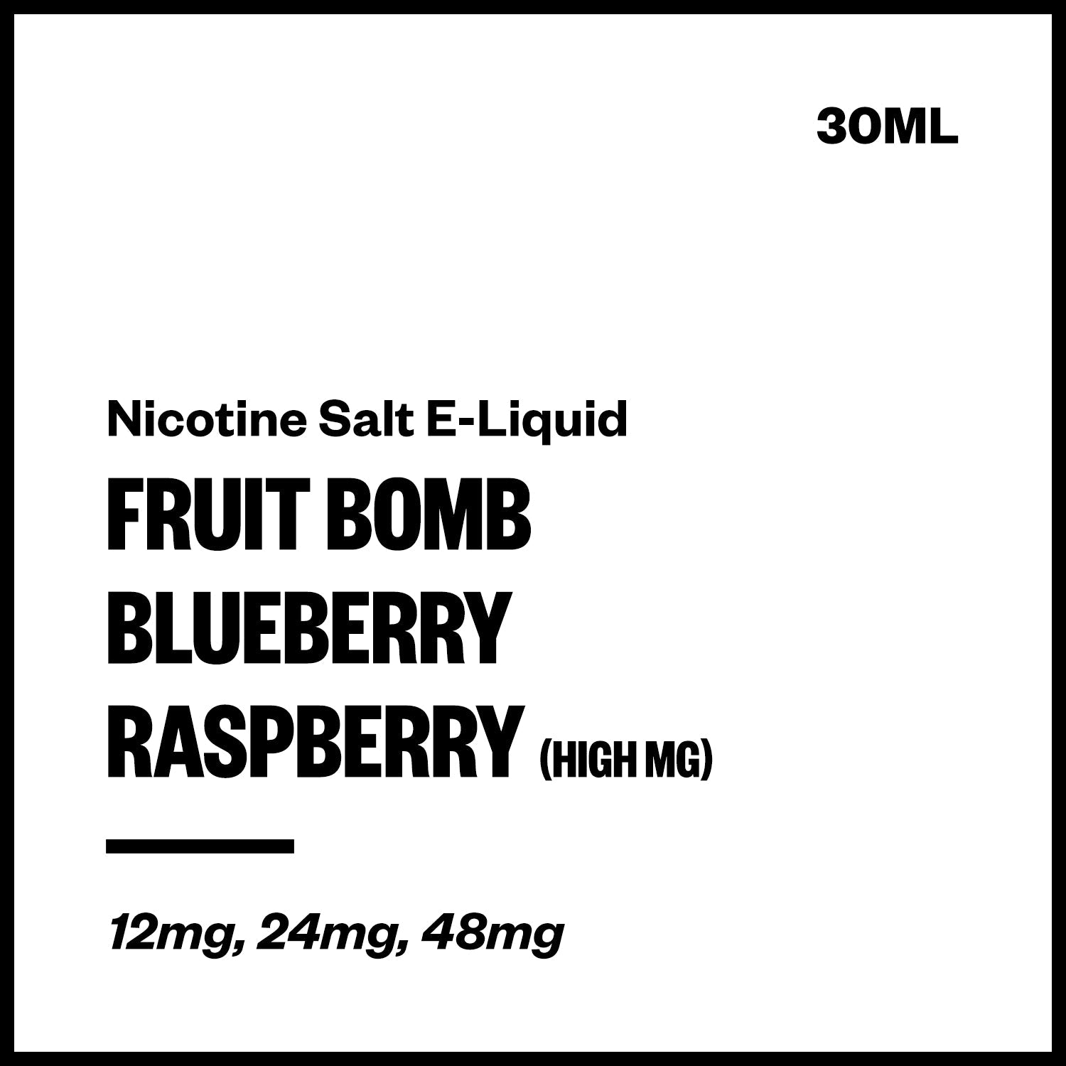 fruit-bomb-salts-blueberry-raspberry-high-mg_5a72543d-9ef2-450c-ade0-c1dc57becfb5.jpg Fruit Bomb - Blueberry Raspberry (High MG Nic Salt E-Liquid 30ml) - Image 1