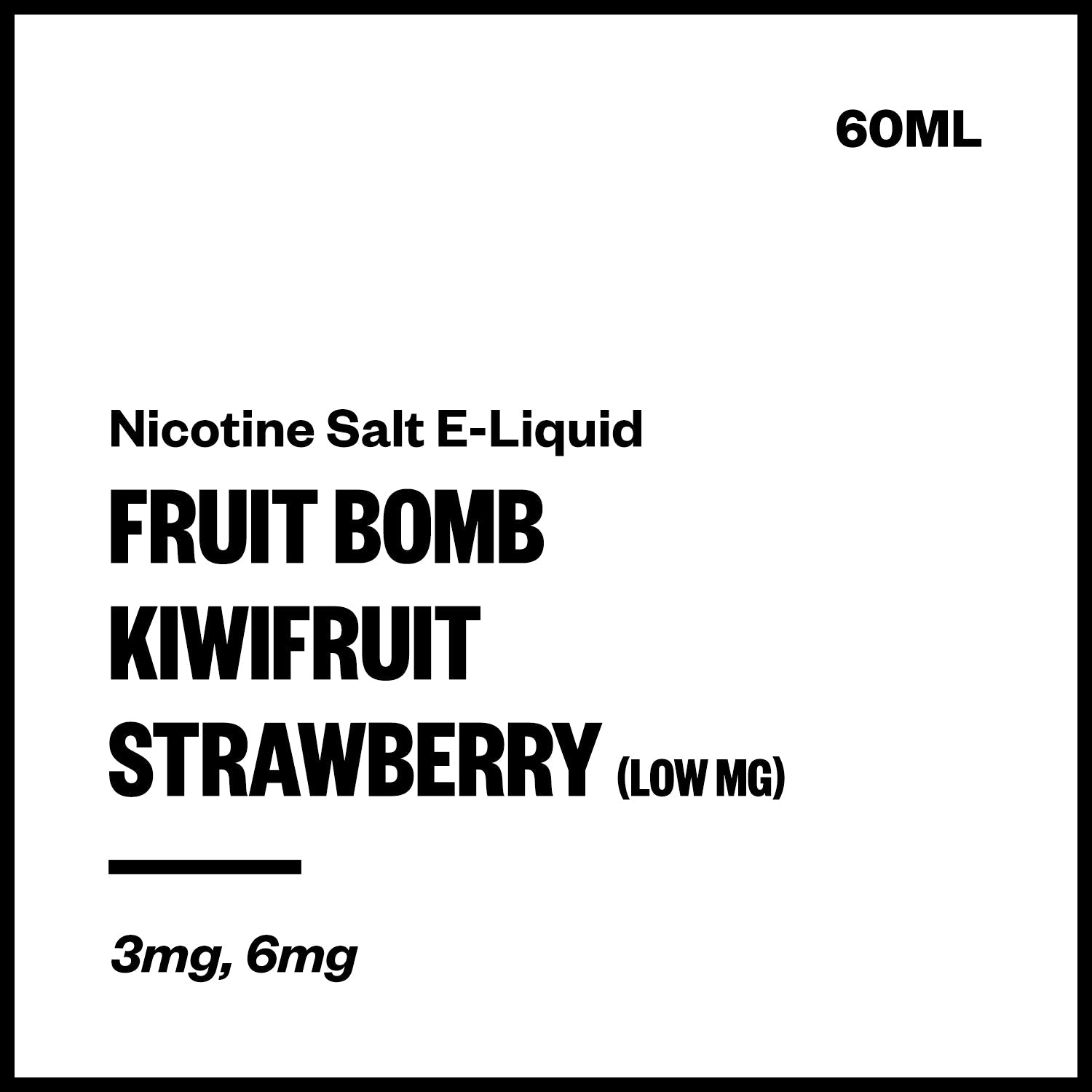 fruit-bomb-salts-kiwifruit-strawberry-low-mg_1f94baca-ddb7-4d34-b285-154d1314559e.jpg Fruit Bomb - Kiwifruit Strawberry (Low MG Nic Salt E-Liquid 60ml) - Image 1