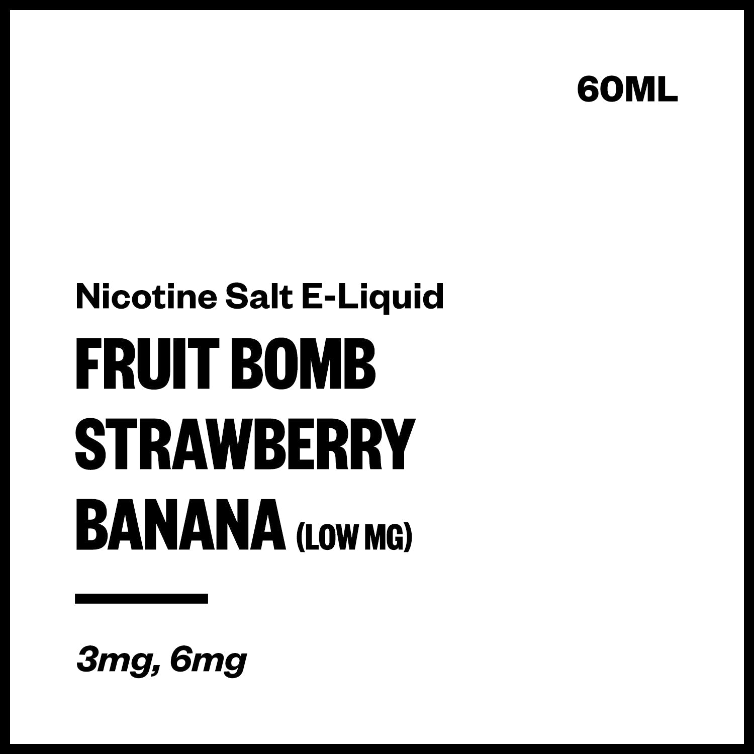 fruit-bomb-salts-strawberry-banana-low-mg_3c8f3eee-954f-4e8c-b7cf-1e1a0db867ce.jpg Fruit Bomb - Strawberry Banana (Low MG Nic Salt E-Liquid 60ml) - Image 1