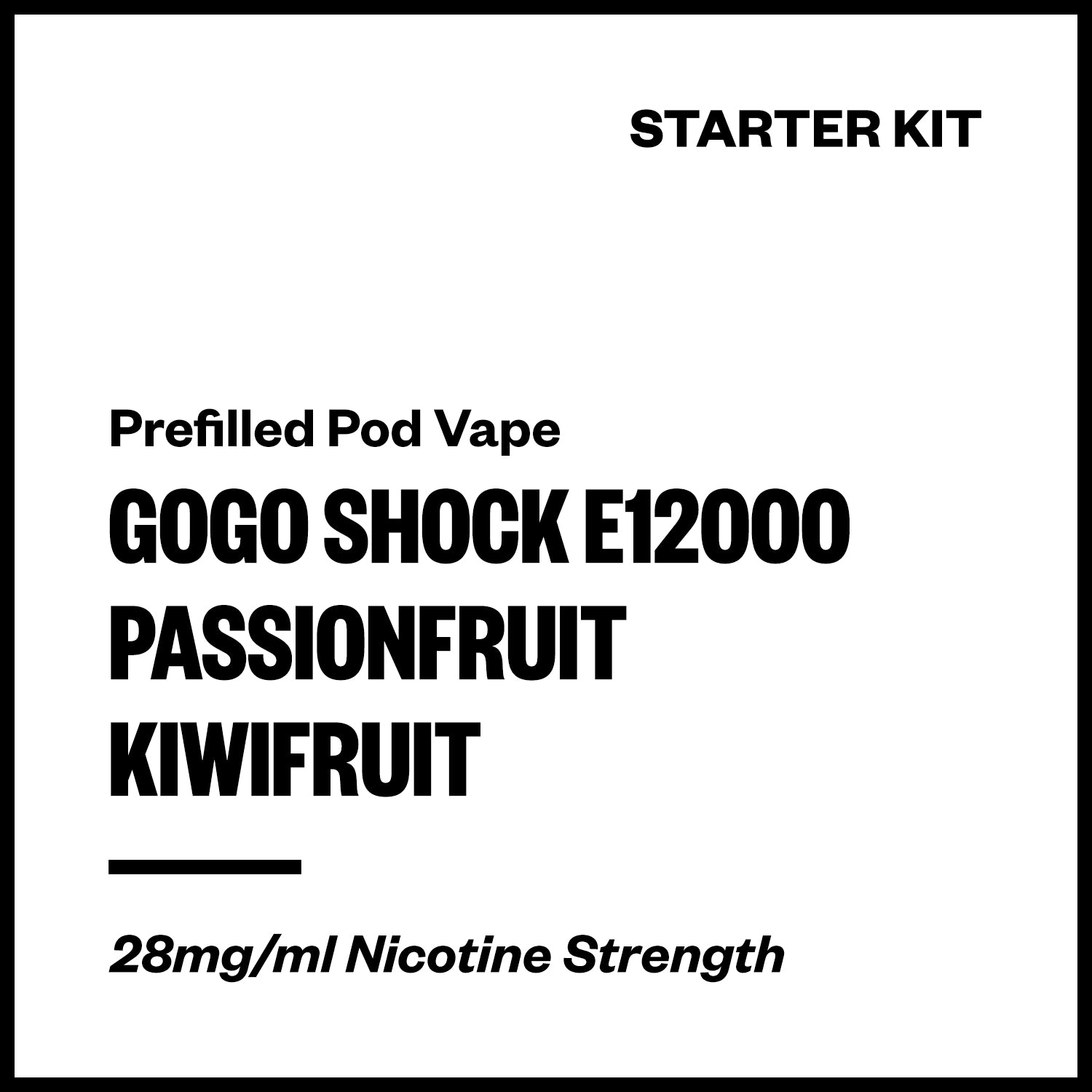gogo-shock-e12000-kit-passionfruit-kiwifruit.jpg GoGo Shock E12000 - Passionfruit Kiwifruit (Starter Kit) - Image 1