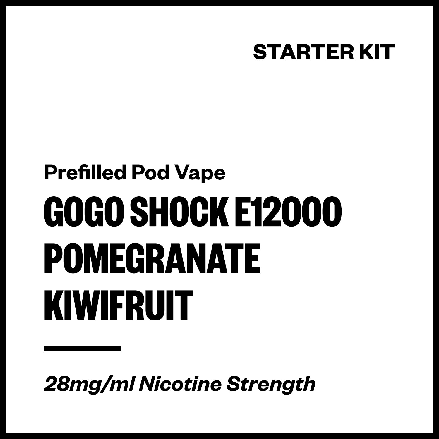 gogo-shock-e12000-kit-pomegranate-kiwifruit.jpg GoGo Shock E12000 - Pomegranate Kiwifruit (Starter Kit) - Image 1