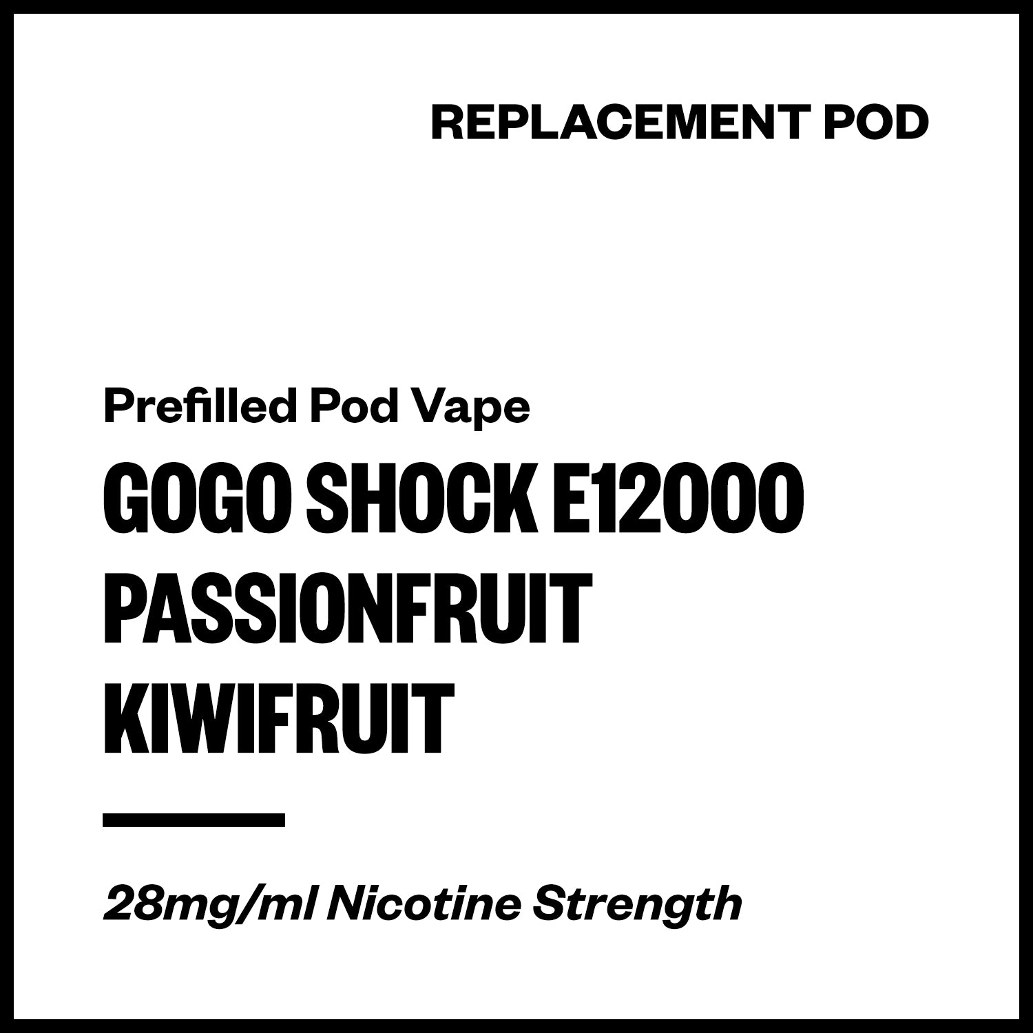 gogo-shock-e12000-pod-passionfruit-kiwifruit.jpg GoGo Shock E12000 - Passionfruit Kiwifruit (Replacement Pod) - Image 1