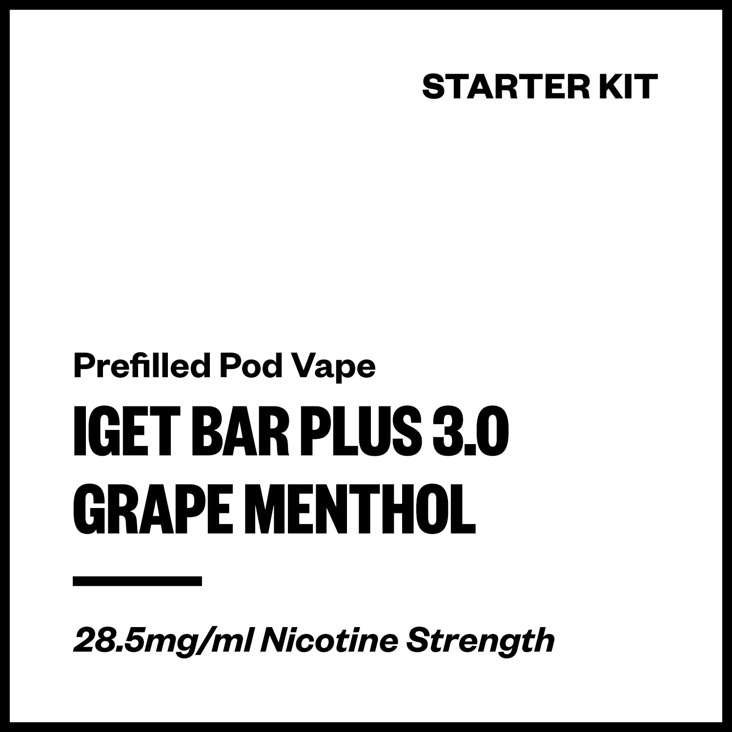 iget-bar-plus-3-kit-grape-menthol.jpg IGET Bar Plus 3.0 - Grape Menthol (Starter Kit) - Image 1