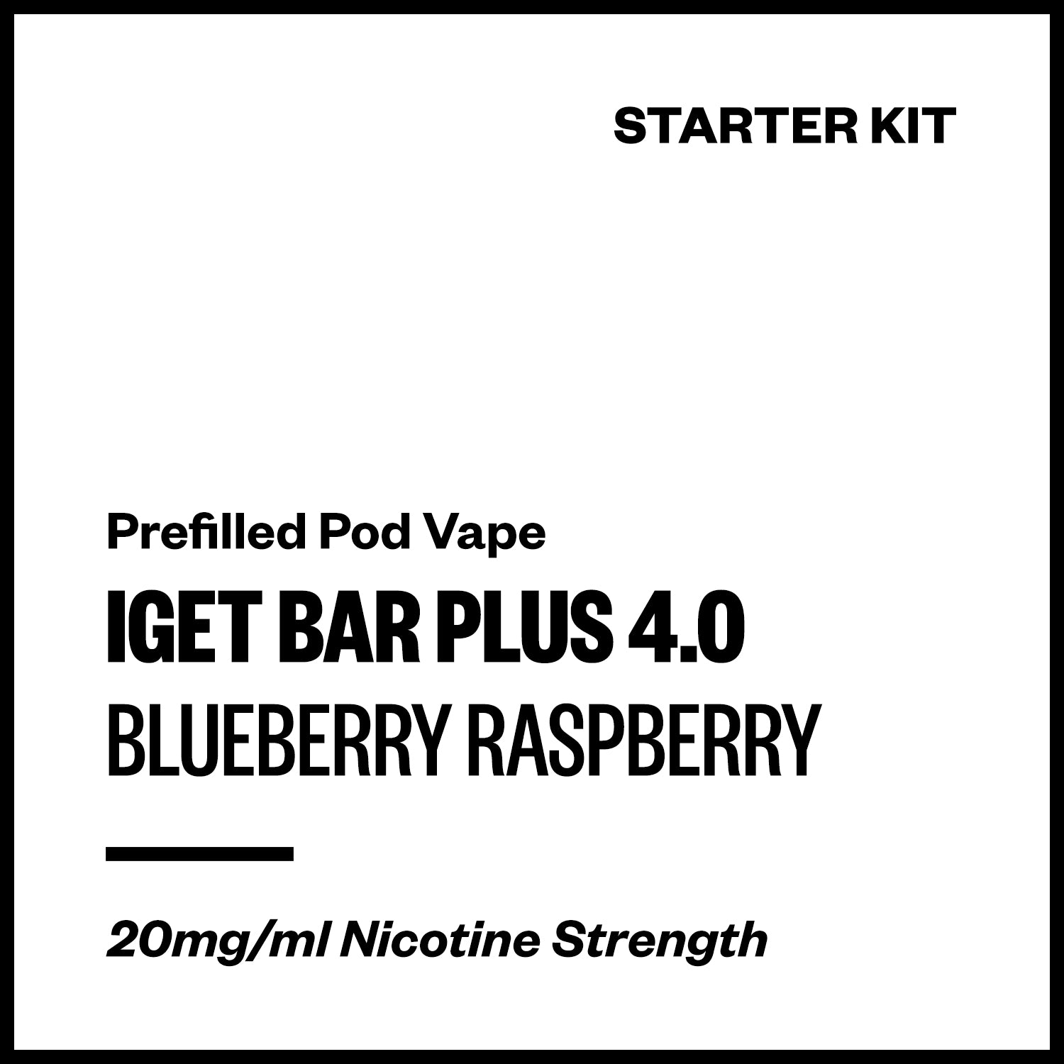 iget-bar-plus-4-kit-blueberry-raspberry.jpg IGET Bar Plus 4.0 - Blueberry Raspberry (Starter Kit) - Image 1