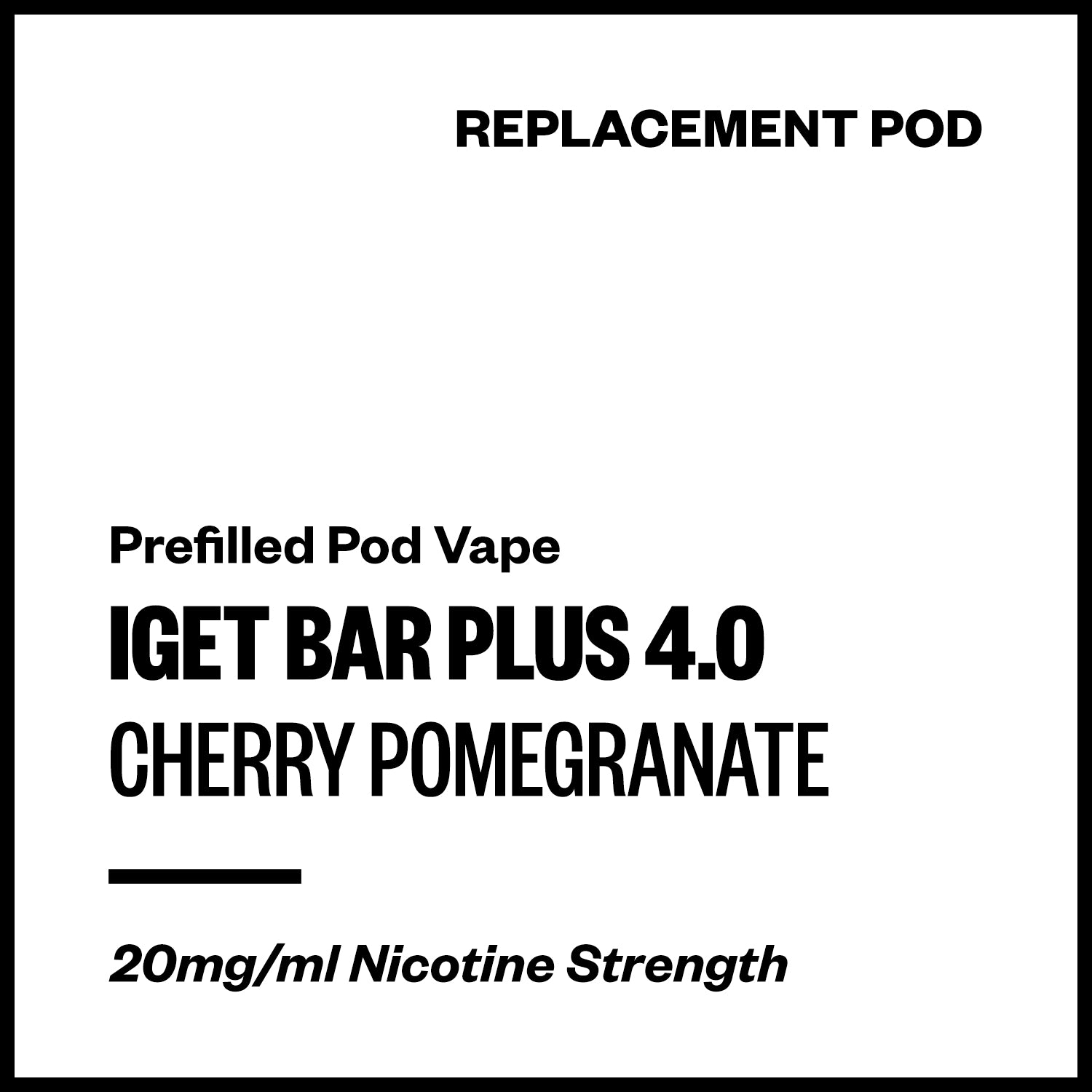iget-bar-plus-4-pod-cherry-pomegranate.jpg IGET Bar Plus 4.0 - Cherry Pomegranate (Replacement Pod) - Image 1
