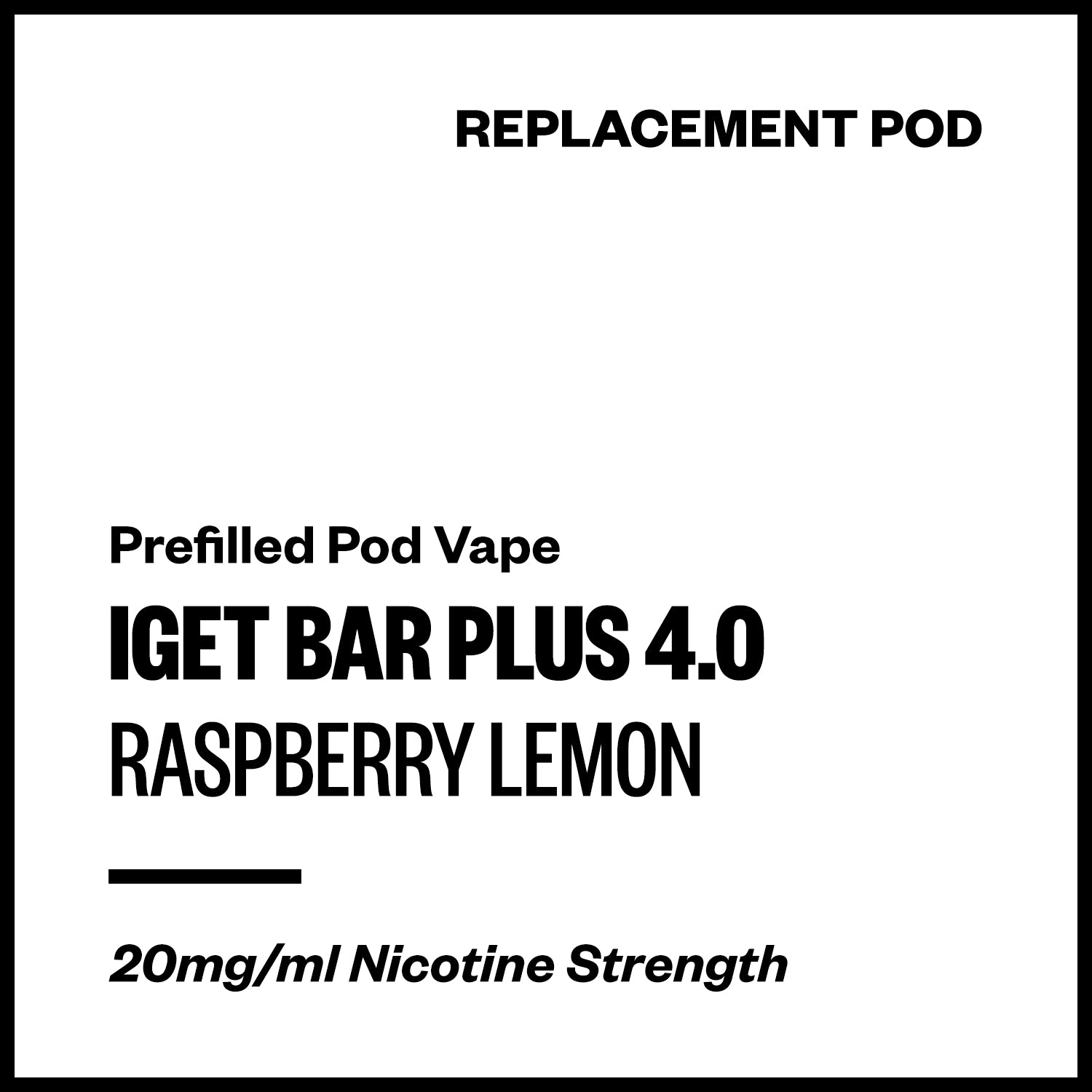 iget-bar-plus-4-pod-raspberry-lemon.jpg IGET Bar Plus 4.0 - Raspberry Lemon (Replacement Pod) - Image 1