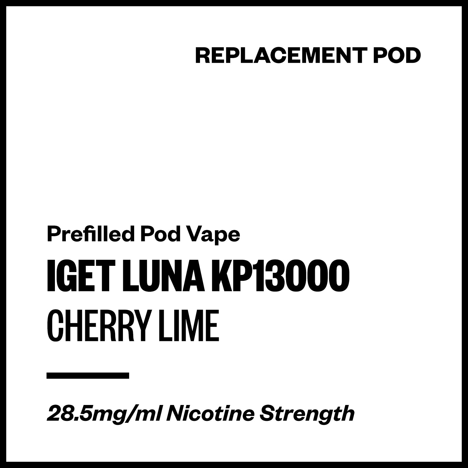 iget-luna-kp13000-cherry-lime.jpg IGET Luna KP13000 - Cherry Lime (Replacement Pod) - Image 1