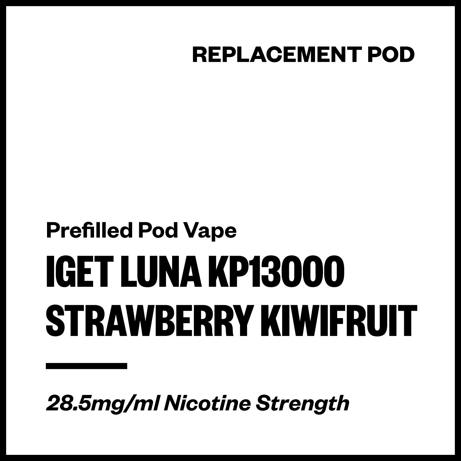 iget-luna-kp13000-pod-strawberry-kiwifruit.jpg IGET Luna KP13000 - Strawberry Kiwifruit (Replacement Pod) - Image 1
