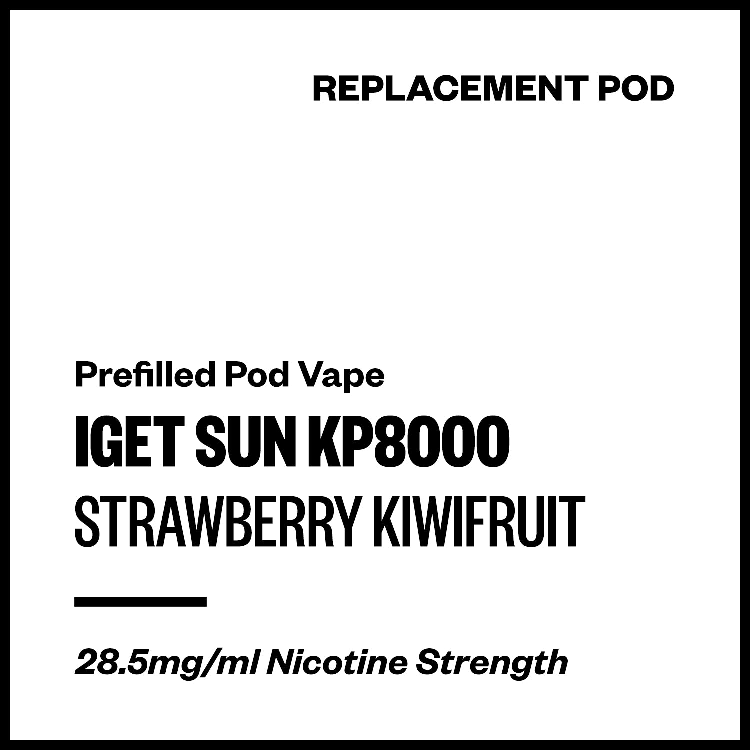 iget-sun-kp8000-strawberry-kiwifruit.jpg IGET Sun KP8000 - Strawberry Kiwifruit (Replacement Pod) - Image 1