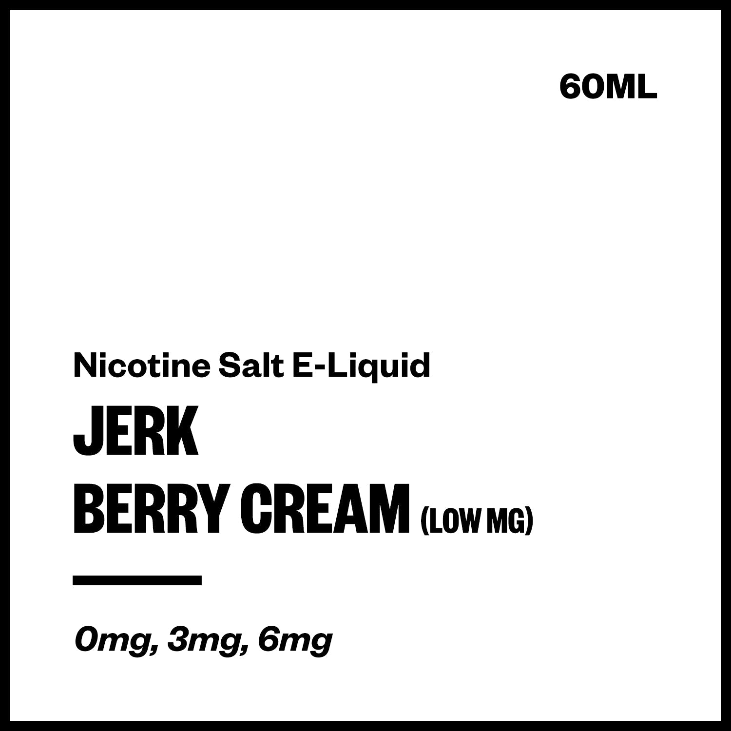 jerk-salts-berry-cream-low-mg_518d1528-e865-4a13-85a4-7653af9cbfda.jpg Jerk - Berry Cream (Low MG Nic Salt E-Liquid 60ml) - Image 1