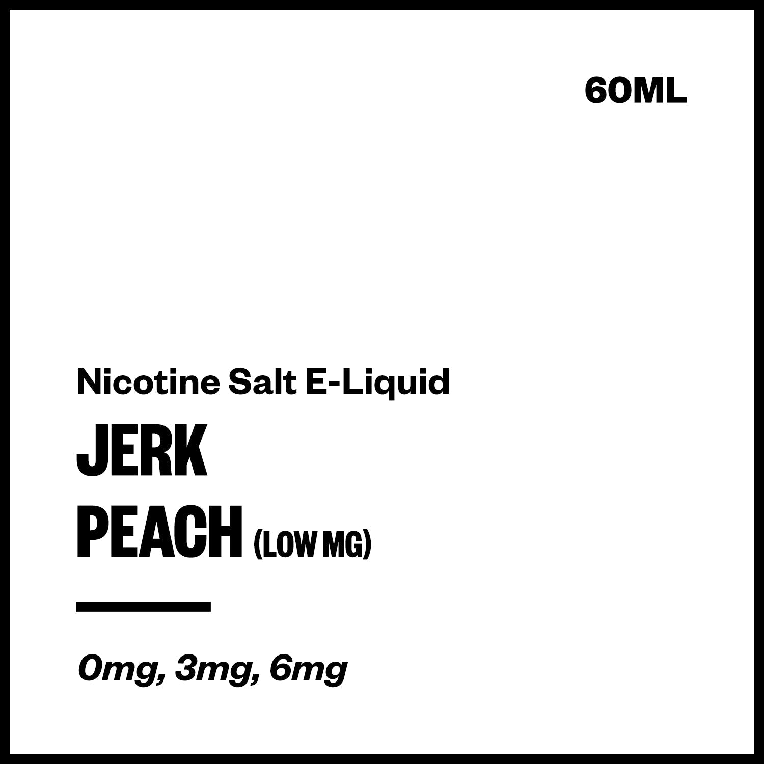 jerk-salts-peach-low-mg_050f9231-2737-4eb1-bbb0-c9d12e5f0f11.jpg Jerk - Peach (Low MG Nic Salt E-Liquid 60ml) - Image 1