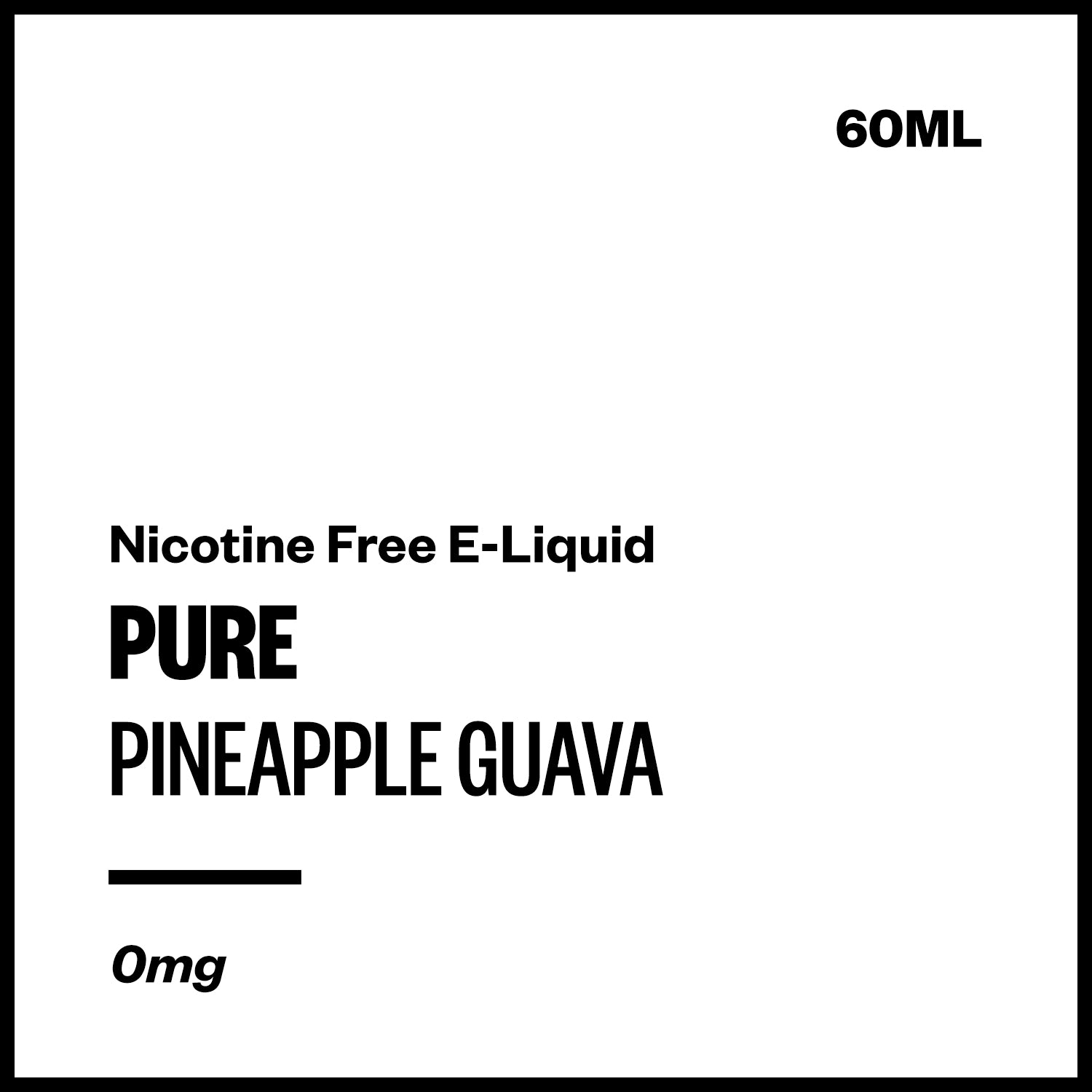 pure-pineapple-guava-no-nicotine.jpg Pure - Pineapple Guava (Nicotine Free E-Liquid 60ml) - Image 1