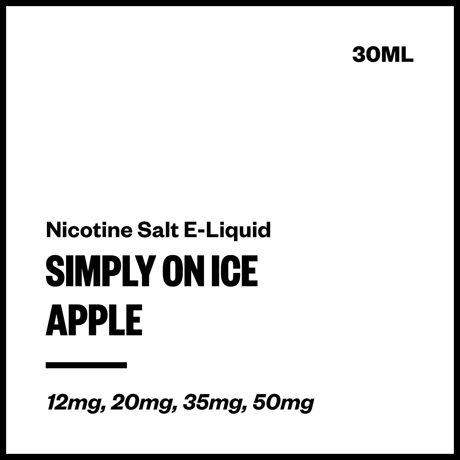 simply-ice-salts-apple.jpg Simply On Ice - Apple (Nic Salt E-Liquid 30ml) - Image 1