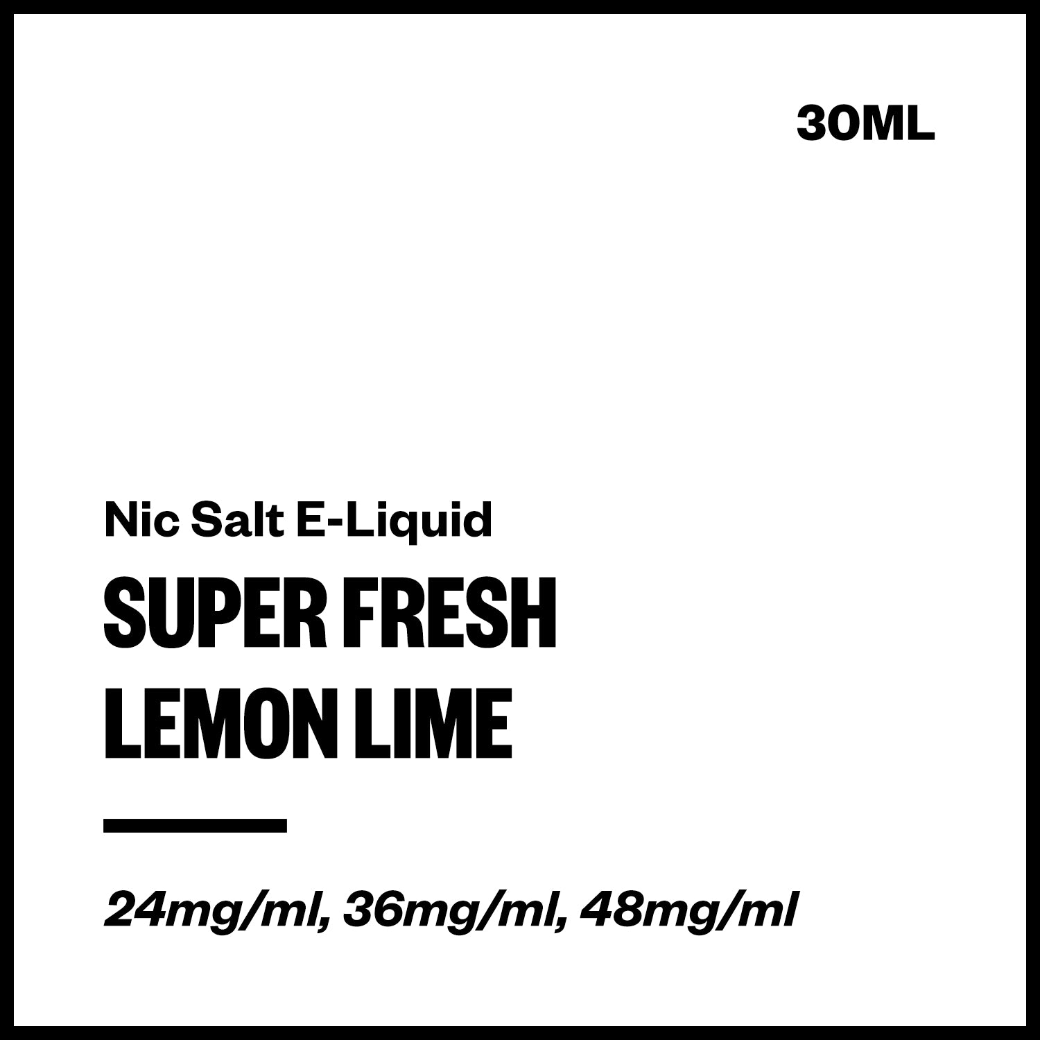 super-fresh-salts-lemon-lime.jpg Super Fresh - Lemon Lime (Nic Salt E-Liquid 30ml) - Image 1