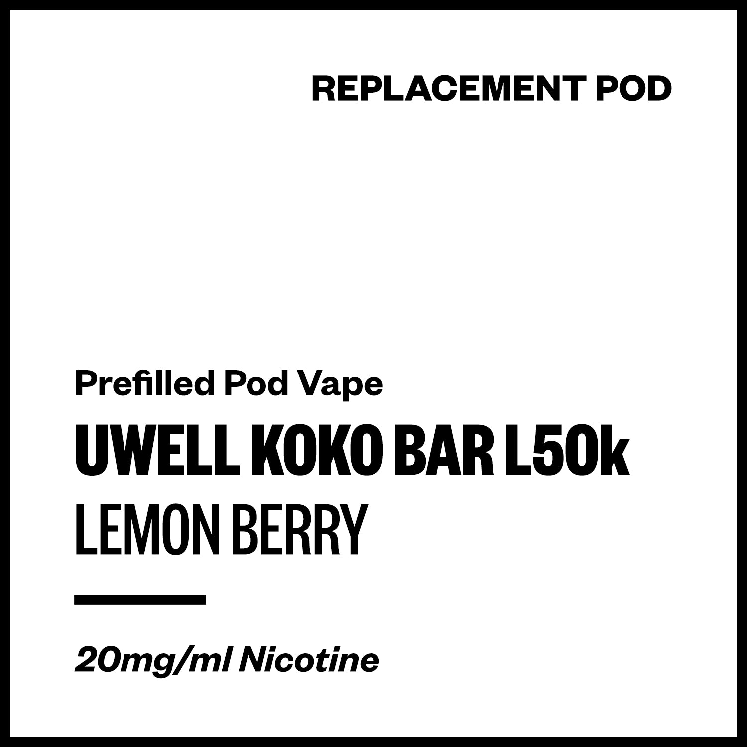 uwell-koko-bar-pod-lemon-berry.jpg Uwell Koko Bar L50000 - Lemon Berry (Replacement Pod) - Image 1