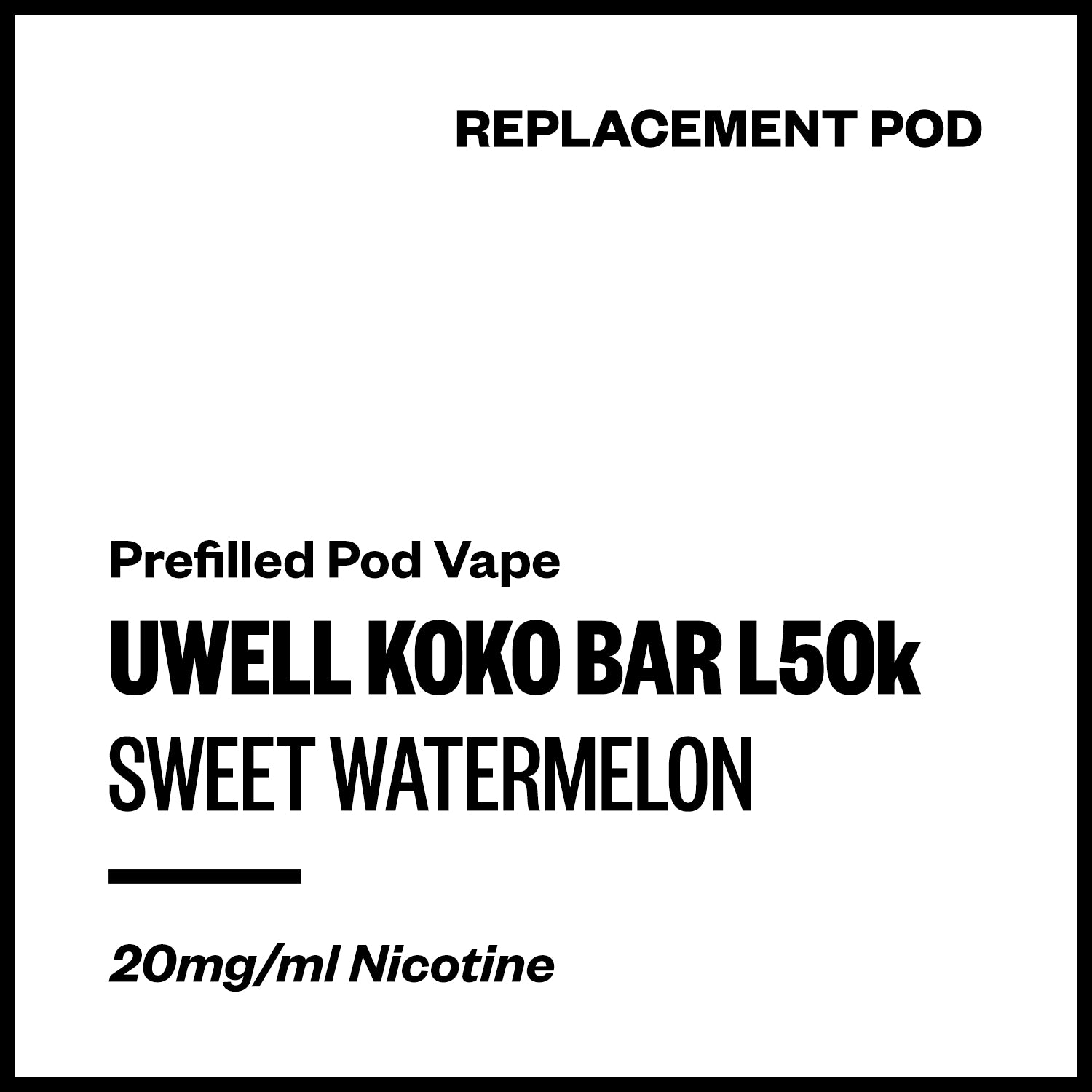 uwell-koko-bar-pod-sweet-watermelon.jpg Uwell Koko Bar L50000 - Sweet Watermelon (Replacement Pod) - Image 1