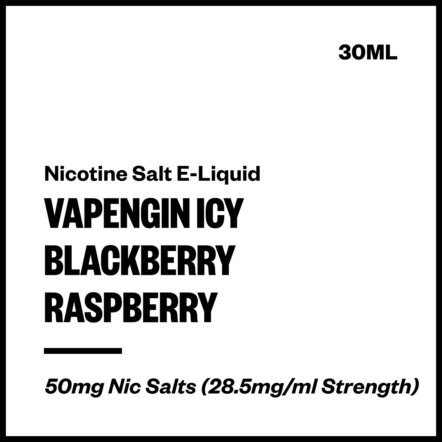 vapengin-ice-salts-blackberry-raspberry.jpg Vapengin Icy - Blackberry Raspberry (Nic Salt E-Liquid 30ml) - Image 1