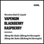 Vapengin - Blackberry Raspberry (Nic Salt E-Liquid 30ml)