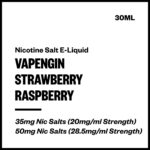 Vapengin - Strawberry Raspberry (Nic Salt E-Liquid 30ml)