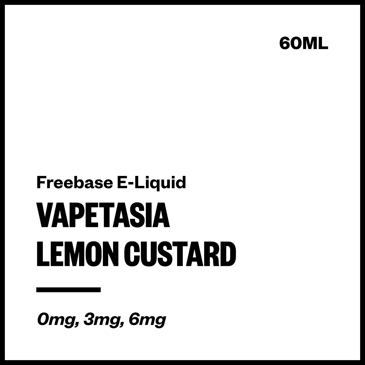 vapetasia-freebase-lemon-custard.jpg Vapetaisa - Lemon Custard (Freebase E-Liquid 60ml) - Image 1