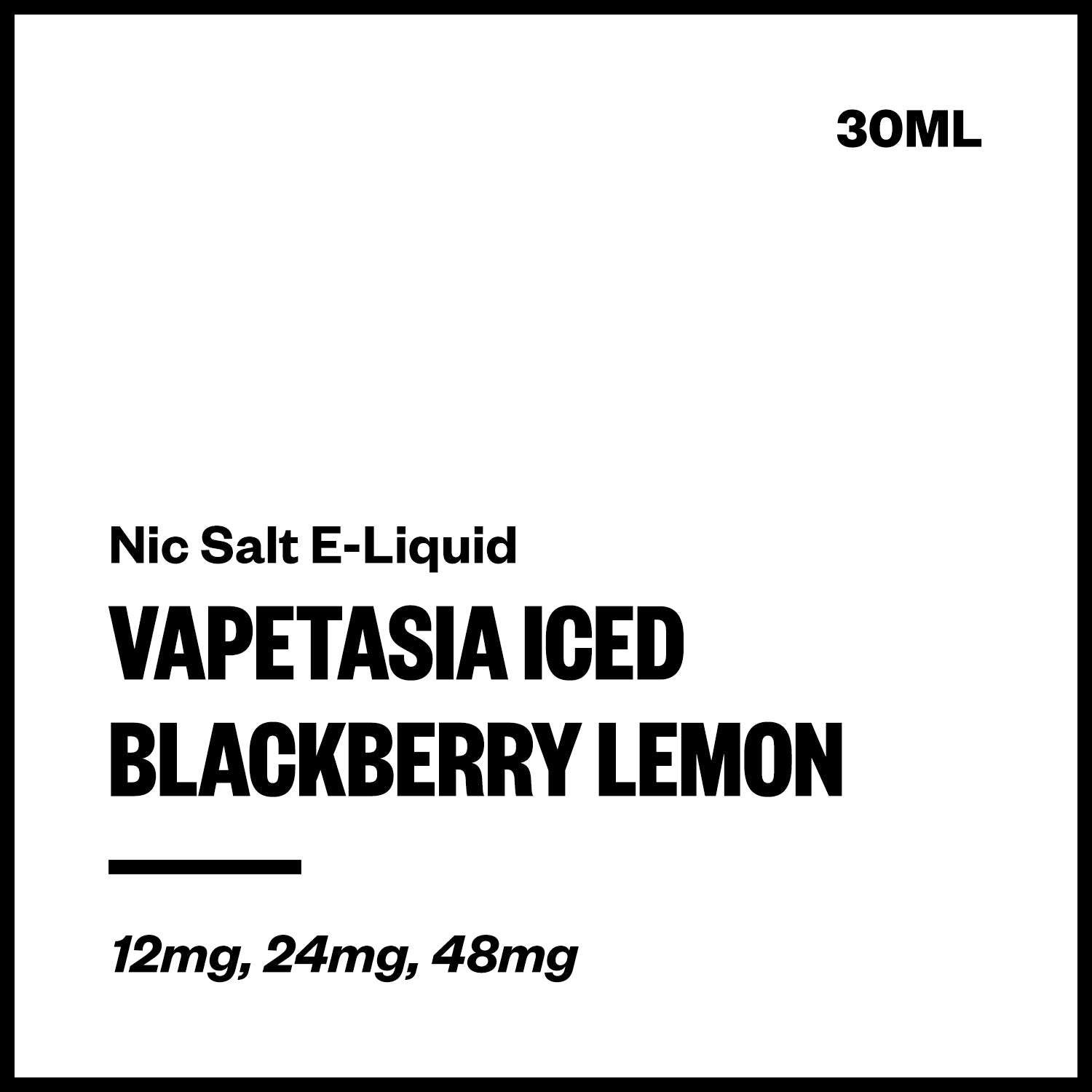 vapetasia-iced-salts-blackberry-lemon.jpg Vapetasia Iced - Blackberry Lemon (Nic Salt E-Liquid 30ml) - Image 1