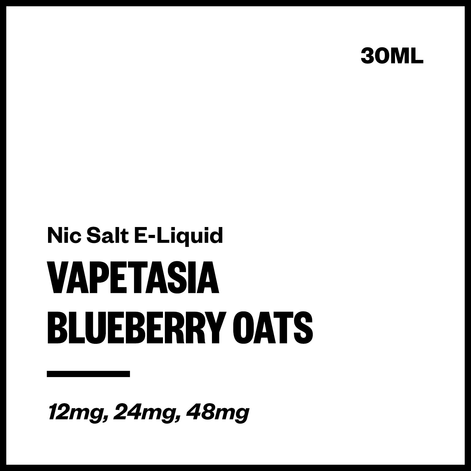 vapetasia-salts-blueberry-oats.jpg Vapetasia - Blueberry Oats (Nic Salt E-Liquid 30ml) - Image 1