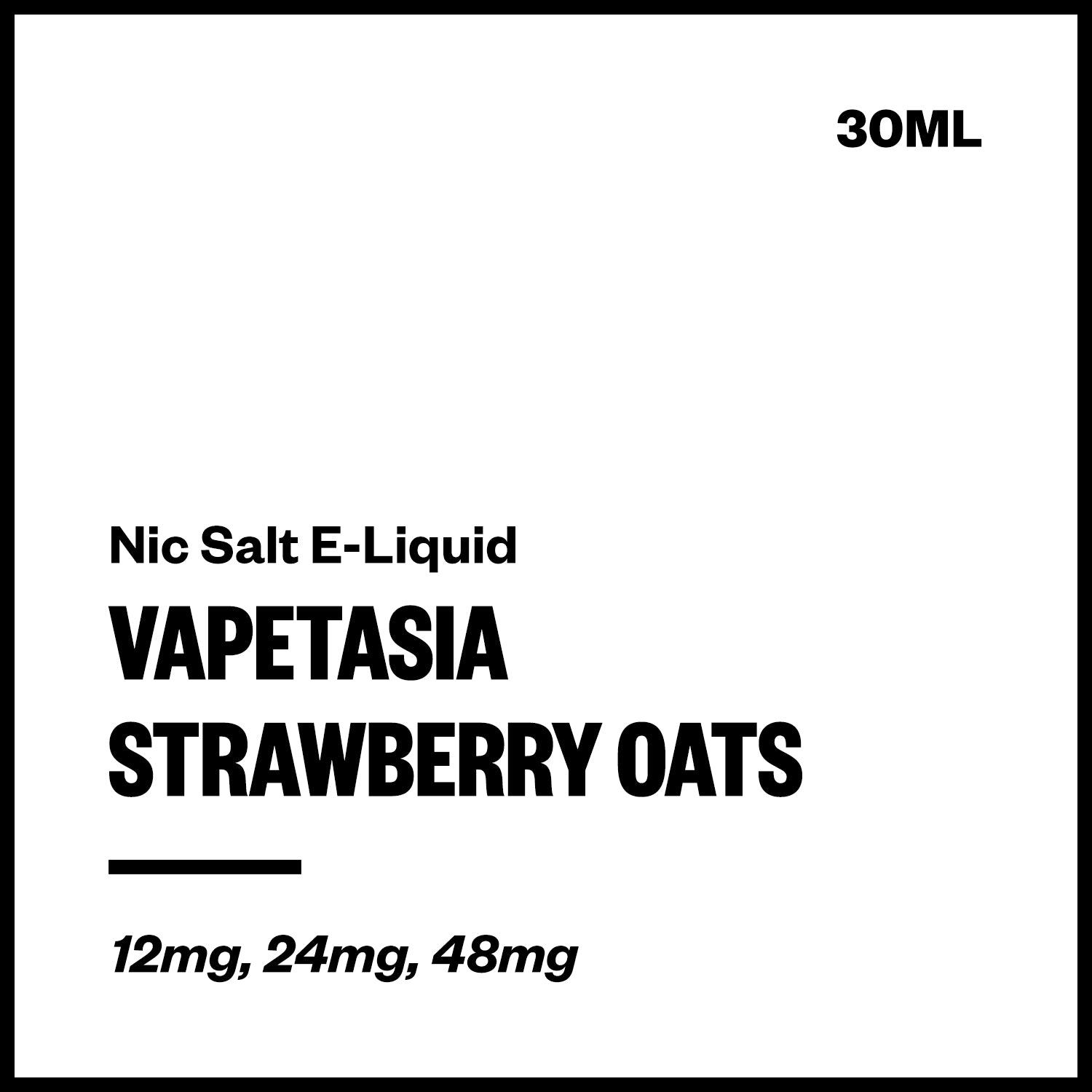 vapetasia-salts-strawberry-oats.jpg Vapetasia - Strawberry Oats (Nic Salt E-Liquid 30ml) - Image 1