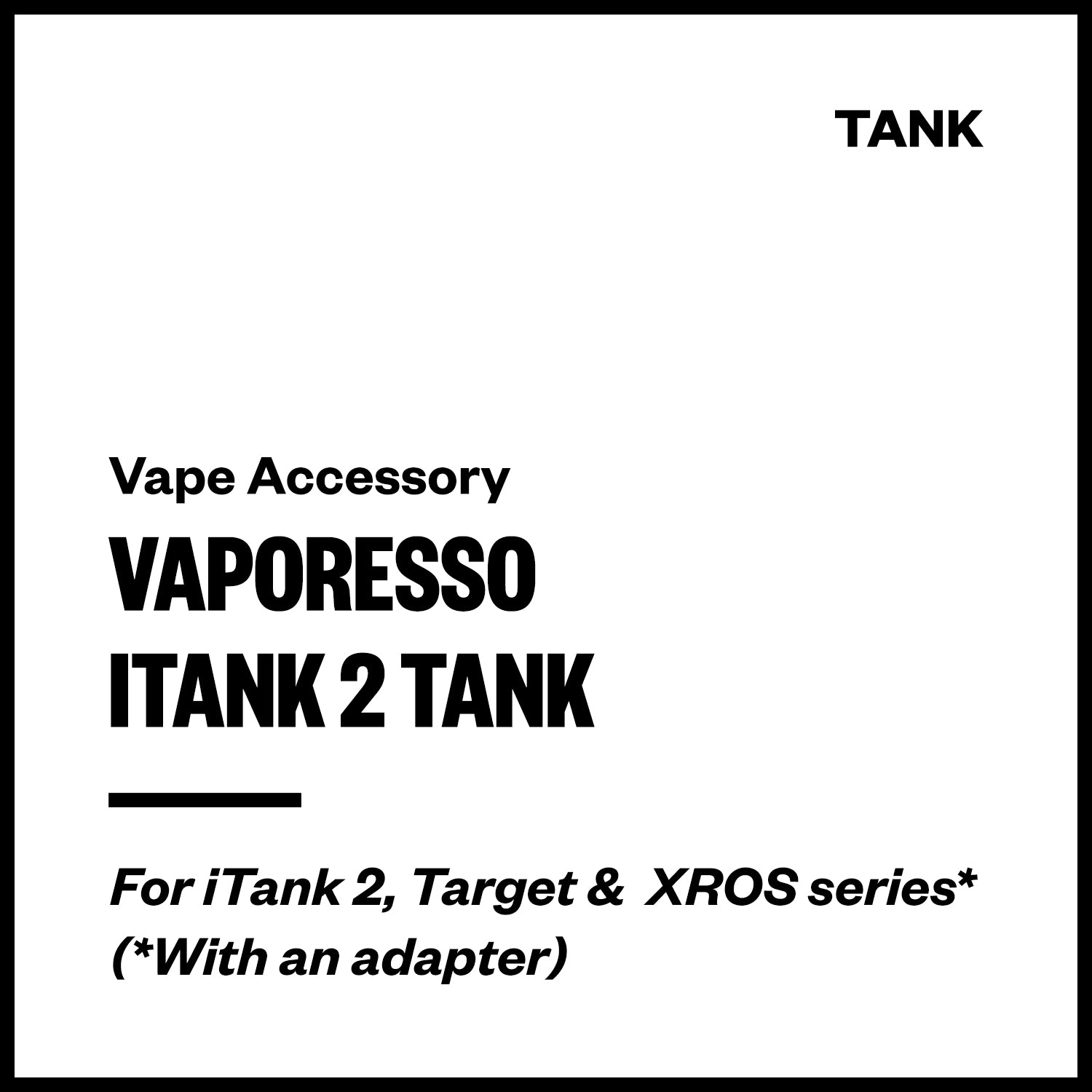 vaporesso-itank2-tank.jpg Vaporesso iTank 2 Sub-Ohm Tank - 8ml - Image 1