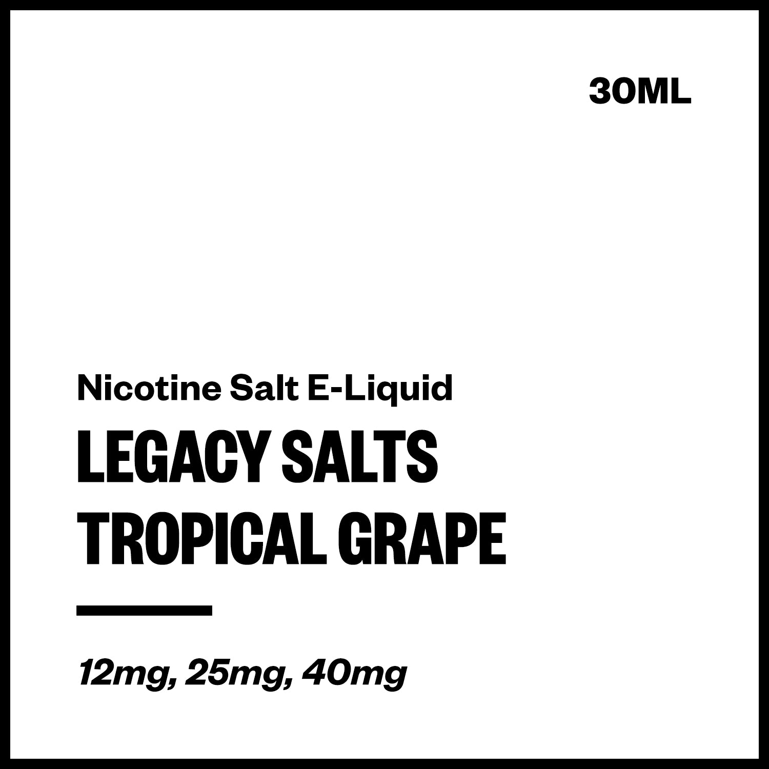 vapourium-legacy-salts-tropical-grape.jpg Legacy Salts - Tropical Grape (Nic Salt E-Liquid) - Image 1