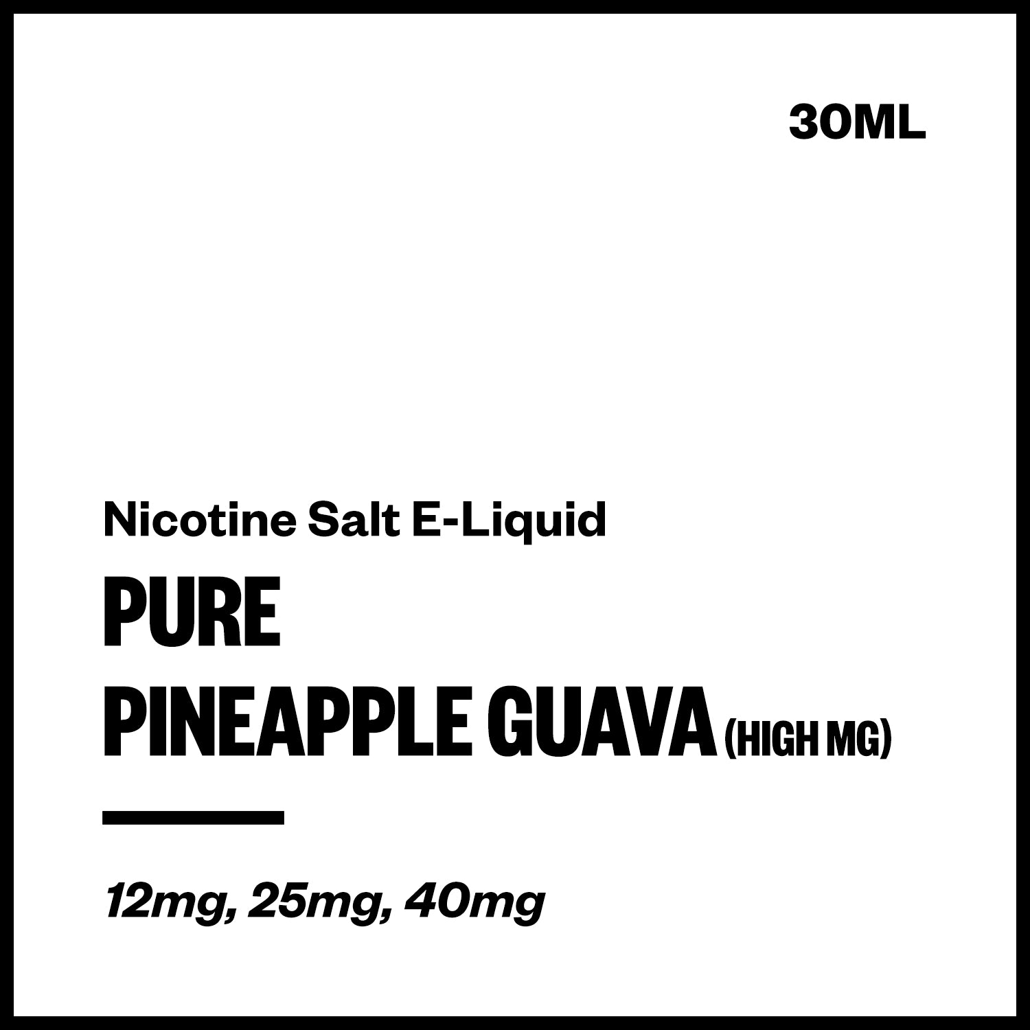 vapourium-pure-pineapple-guava-high-mg.jpg Pure - Pineapple Guava (High MG Nic Salt E-Liquid 30ml) - Image 1